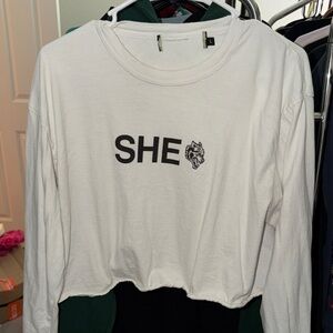 White Long Sleeve Top